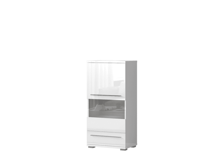 Vitrina V60-1KS1F - Bela lak