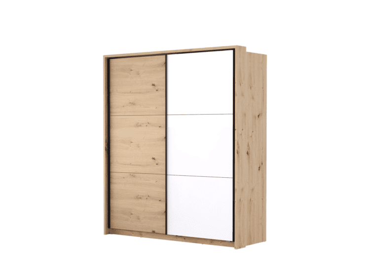 Klizni plakar Beta 220 artisan/bela sjaj